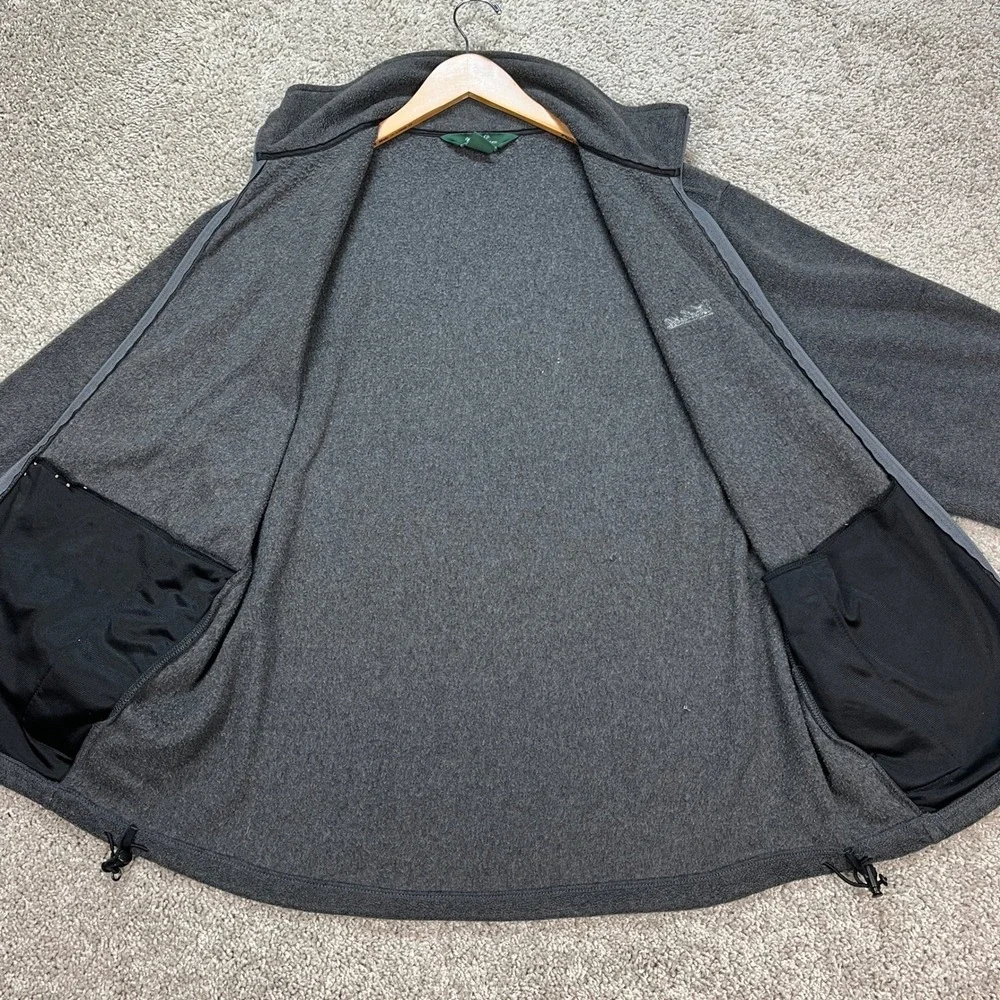 Woolrich‎ Jacket Mens Large Charcoal Gray Heathered Long Sleeve Full Zip Fleece